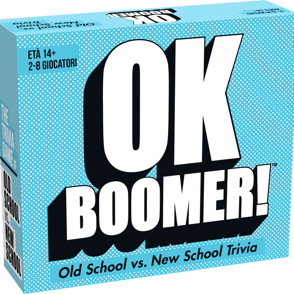 Ok boomer - gioco da tavolo intergenerazionale per sfide su cultura, storia, musica e tecnologia - 14 + anni - 2-8 giocatori - GOLIATH