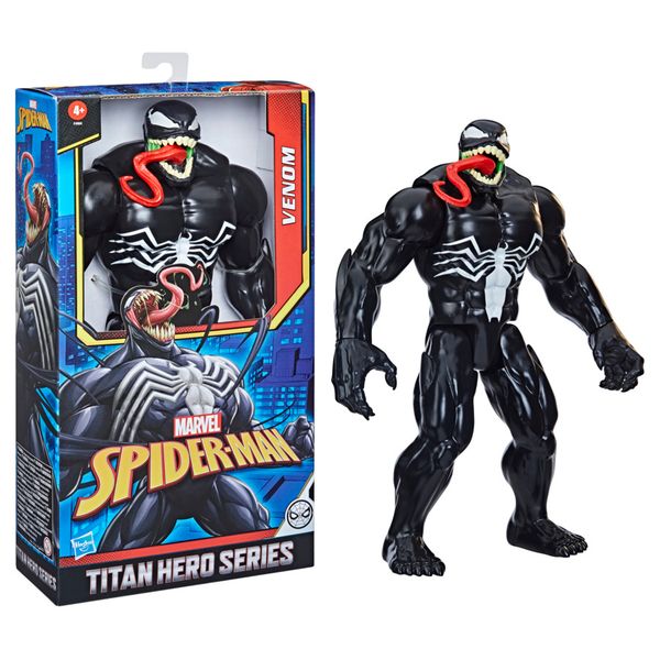 Hasbro marvel spider-man titan hero series - venom deluxe, action figure da 30 cm - MARVEL, Spiderman