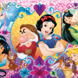 Disney puzzle maxifloor 2 x 24 princess - DISNEY PRINCESS, LISCIANI, Disney