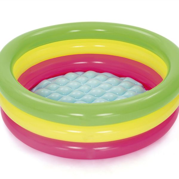 Piscina summer a 3 anelli color con fondo gonfiabile, cm. 70x24 - Bestway