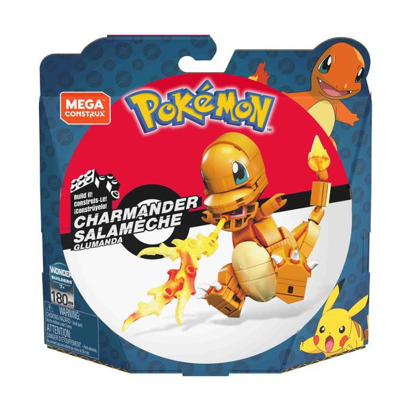 Mega construx - pokémon charmander personaggio da costruzione, giocattolo per bambini 7+ anni - MEGA BLOKS