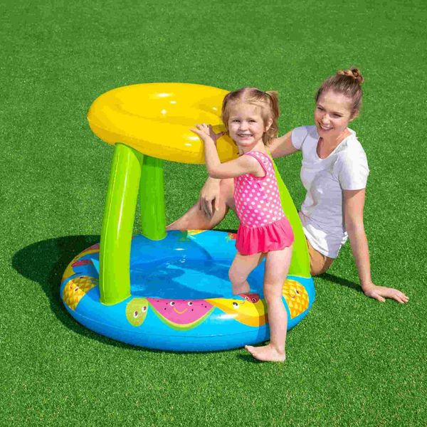 Piscina frutti con fondo gonfiabile e copertura, cm. 94x89x79, protezione uv 50+ pf - Bestway