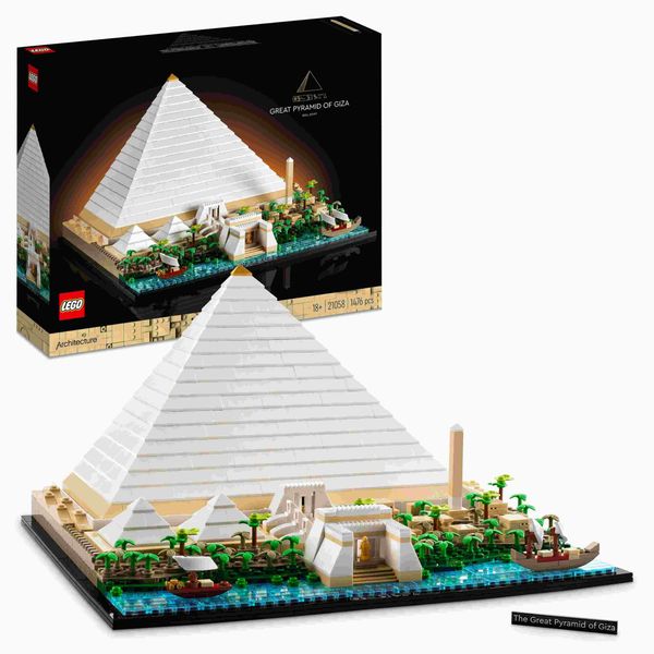Lego architecture 21058 la grande piramide di giza, set da collezione per adulti, hobby creativi, decorazione per la casa - LEGO ARCHITECTURE, Lego