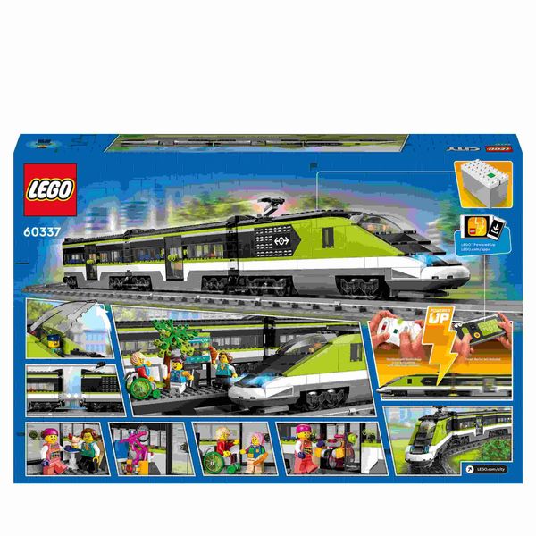 Lego city 60337 treno passeggeri espresso, con locomotiva giocattolo telecomandata con luci e binari, giochi per bambini - LEGO CITY, LEGO