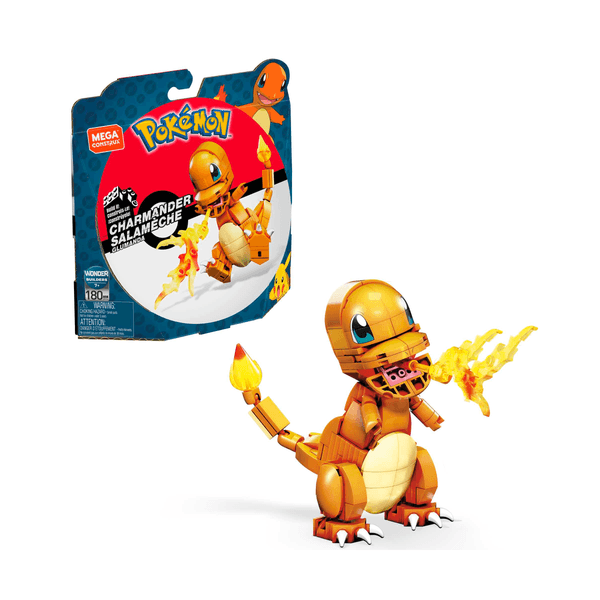 Mega construx - pokémon charmander personaggio da costruzione, giocattolo per bambini 7+ anni - MEGA BLOKS