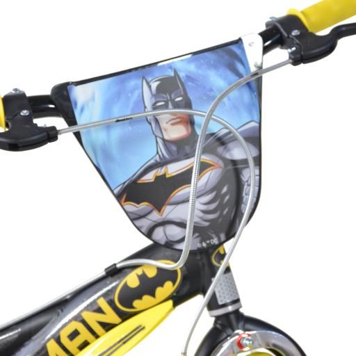 Bicicletta da bambino batman ruota 12 pollici con rotelle, freno e scudo anteriore - adatta a 3-5 anni - ideale per imparare a pedalare in autonomia con massima sicurezza - BATMAN, DC COMICS
