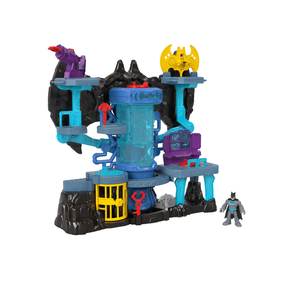 Imaginext dc super friends batcaverna bat-tech, playset di batman con luci e suoni; per bambini da 3 a 8 anni - IMAGINEXT