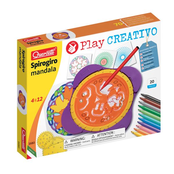 Spirogiro mandala, quercetti, giochi creativi, 4 - 12 anni - 