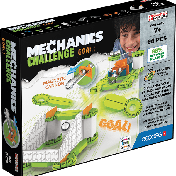 Geomag mechanics recycled challenge goal! 96 pieces - Geomag