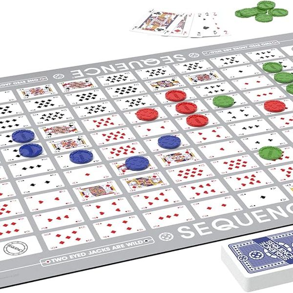 Sequence: il gioco da tavolo strategico per famiglie e amici, divertente e stimolante - 7+ anni - 2-12 giocatori - GOLIATH
