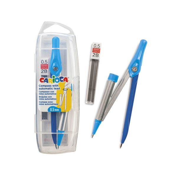 Compasso regolabile con portamine. prodotto adatto ai bambini a partire da +4 anni. codice prodotto 40122 - 