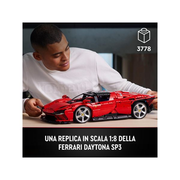 Lego technic 42143 ferrari daytona sp3, modellino auto da costruire supercar scala 1:8, set collezione adulti, idea regalo - LEGO TECHNIC, LEGO