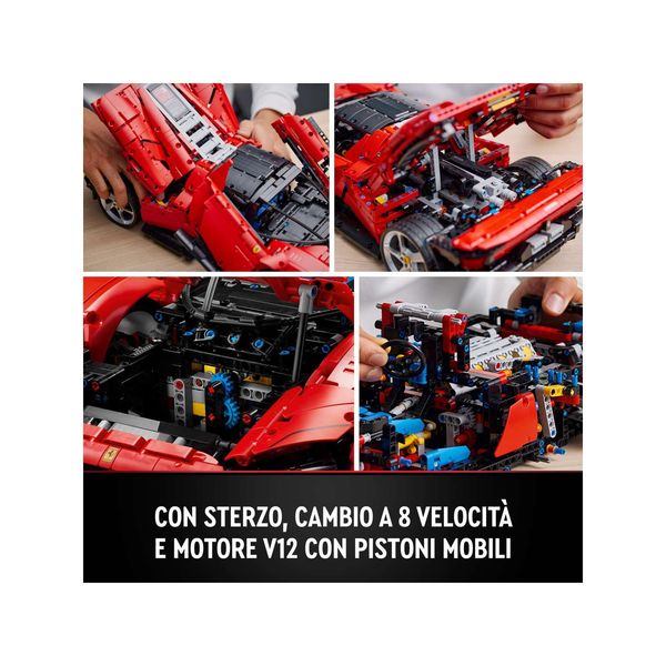 Lego technic 42143 ferrari daytona sp3, modellino auto da costruire supercar scala 1:8, set collezione adulti, idea regalo - LEGO TECHNIC, LEGO