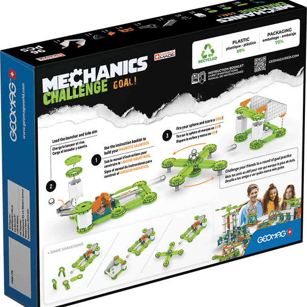Geomag mechanics recycled challenge goal! 96 pieces - Geomag