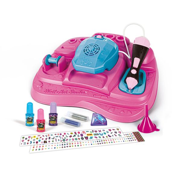 Clementoni - 18730 - crazy chic - nail art studio, set unghie per bambine - CLEMENTONI, CRAZY CHIC
