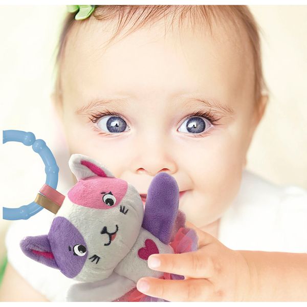 Baby clementoni - lovely cat sonaglino morbido peluche - BABY CLEMENTONI