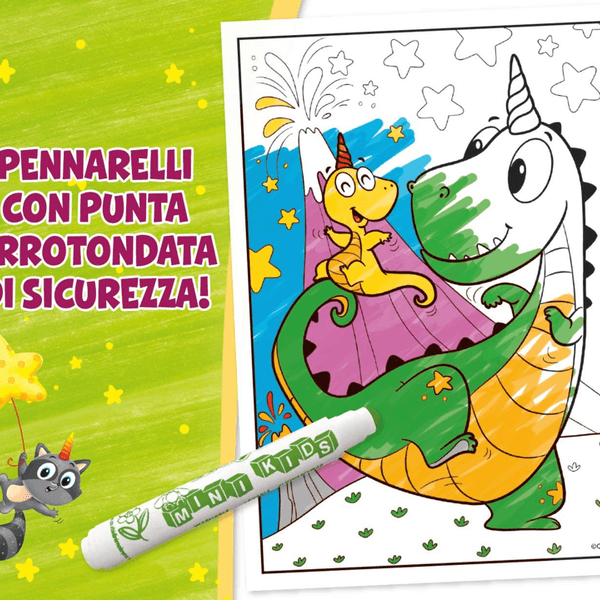 Crayola mini kids - maxi pagine da colorare - album con 18 pagine da colorare con 4 pennarelli super lavabili adatti ai bambini dai 18 mesi - 25-1045 - CRAYOLA