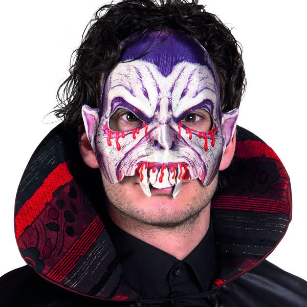 Spaventosa maschera vampiro grondante di sangue in eva. - CIAO