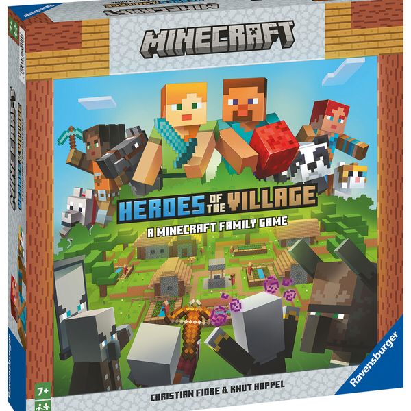 Ravensburger - minecraft heroes of the village, versione italiana, gioco da tavolo strategico, 1-4 giocatori, 7+ anni - MINECRAFT, RAVENSBURGER
