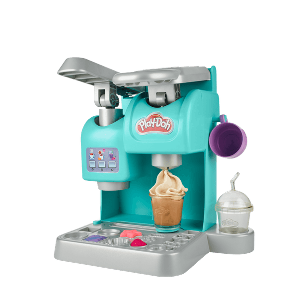 Play-doh, kitchen creations, la caffettiera super colorata, playset con 20 accessori e 8 vasetti di pasta modellabile - PLAY-DOH