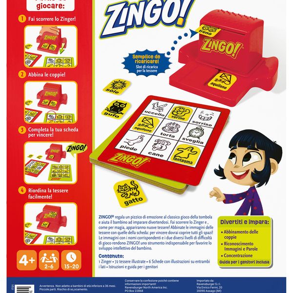 Ravensburger - zingo! - gioco da tavolo per bambini, gioco educativo per bambini, 4+ anni - RAVENSBURGER