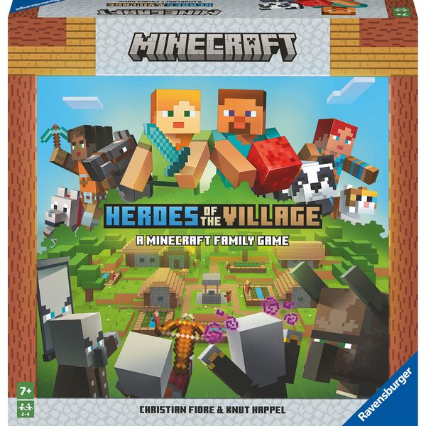 Ravensburger - minecraft heroes of the village, versione italiana, gioco da tavolo strategico, 1-4 giocatori, 7+ anni - MINECRAFT, RAVENSBURGER
