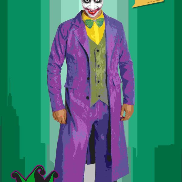Costume joker adulto disponibile in diverse taglie - BATMAN, DC COMICS