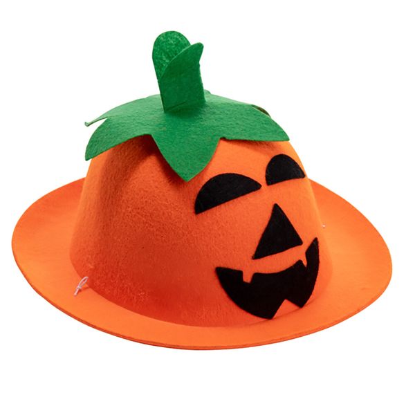 Mini bombetta zucca arancione in feltro con etichetta – accessorio halloween per costume da strega - CARNIVAL TOYS