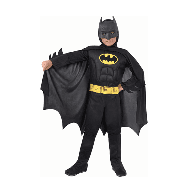 Batman costume con muscoli nero - BATMAN, DC COMICS