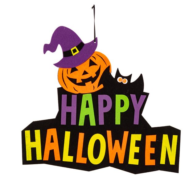 Decorazione happy halloween in feltro d'app. h.cm.36 circa con cart/etichetta	di carnival toys - CARNIVAL TOYS
