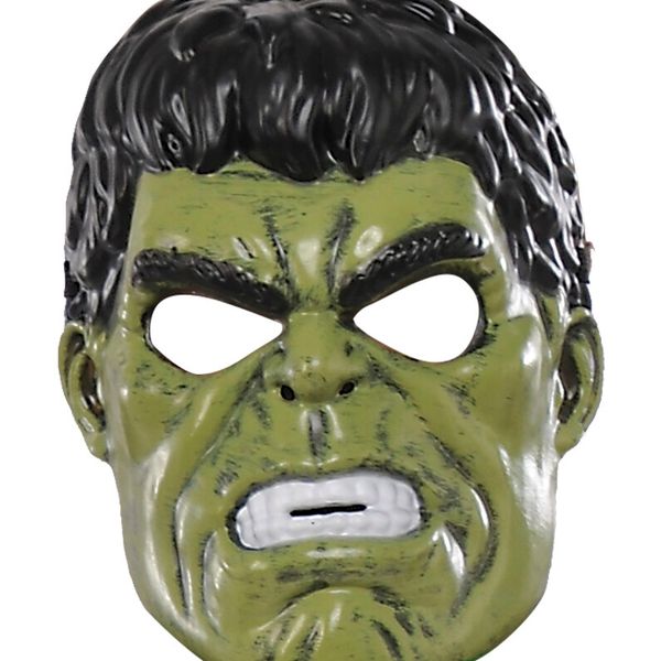 Maschera avengers hulk in plastica rigida sagomata con elastico per bambini - Avengers