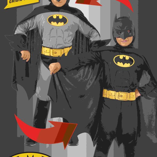 Costume batman reversibile - BATMAN, DC COMICS