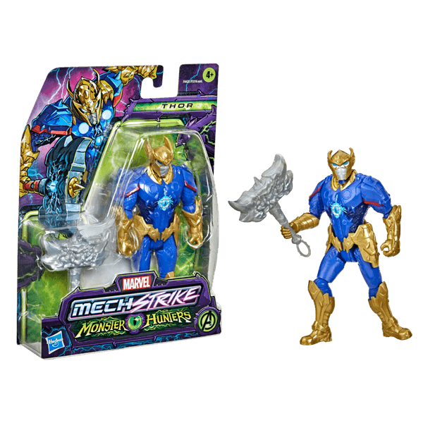 Hasbro marvel avengers mech strike, monster hunters thor, action figure in scala da 15 cm, per bambini dai 4 anni in su - Avengers