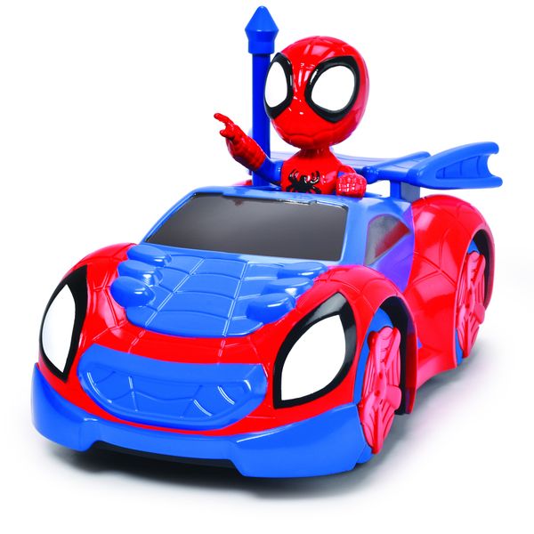 Dickie- radiocomando spidey web crawler, +3 anni, cm 17, scala 1:24, 1 canale - MARVEL, Spiderman
