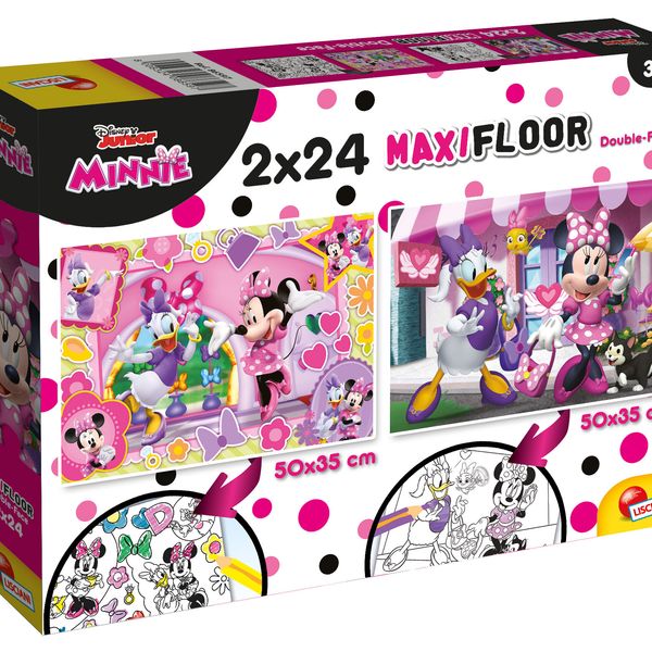 Disney puzzle maxifloor 2 x 24 minnie                                  . - LISCIANI, Disney, Minnie