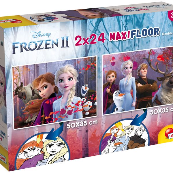 Disney puzzle maxifloor 2 x 24 frozen - DISNEY PRINCESS, LISCIANI, Disney, Frozen