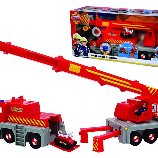 Veicolo di salvataggio di sam il pompiere: rescue crane 2-in -1 - SAM IL POMPIERE