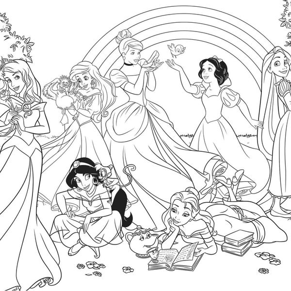 Disney puzzle df maxi floor 108 princess - rainbow world - DISNEY PRINCESS, LISCIANI, Disney