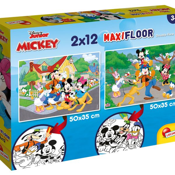 Disney puzzle maxifloor 2 x 12 mickey - LISCIANI, Disney, Mickey Mouse