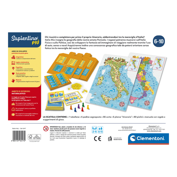 Clementoni - sapientino più - italia mia, 6 - 10 anni - CLEMENTONI, SAPIENTINO