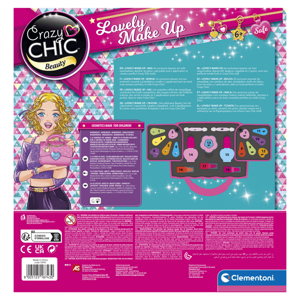 Clementoni - crazy chic - lovely make up bag - trousse bambine - CLEMENTONI, CRAZY CHIC