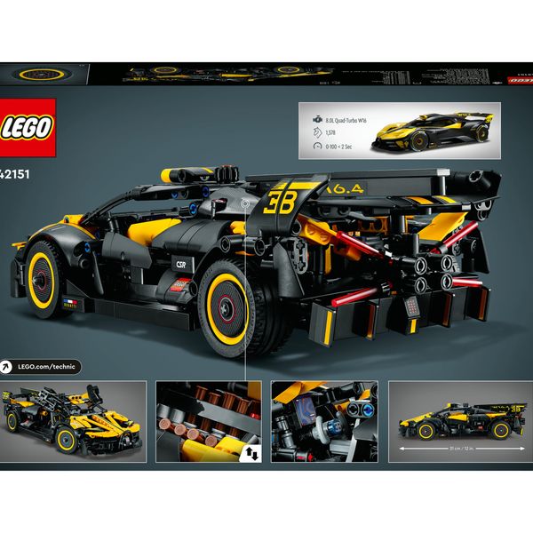 Lego technic 42151 bugatti bolide, kit macchina giocattolo, modellino auto supercar, giochi per bambini, idee regalo - LEGO TECHNIC, LEGO
