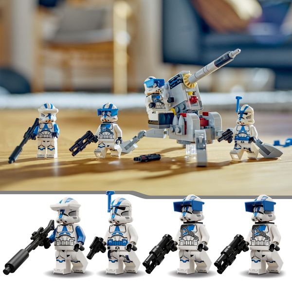 Lego star wars 75345 battle pack clone troopers legione 501, modellino da costruire con cannone giocattolo av-7 e 4 personaggi - LEGO® Star Wars™, LEGO, Star Wars