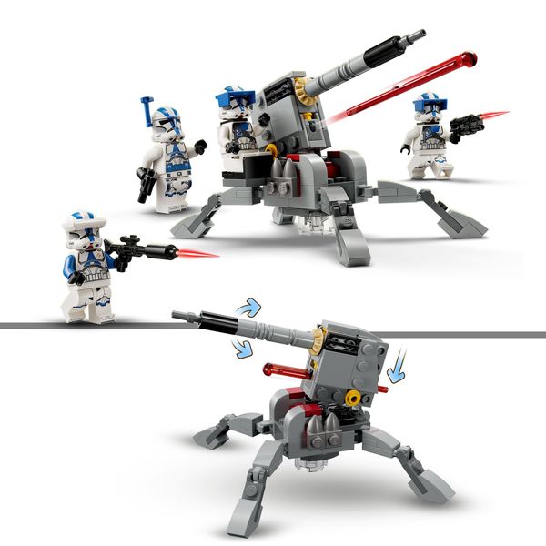 Lego star wars 75345 battle pack clone troopers legione 501, modellino da costruire con cannone giocattolo av-7 e 4 personaggi - LEGO® Star Wars™, LEGO, Star Wars