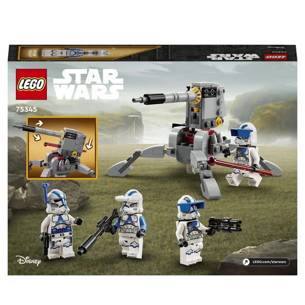 Lego star wars 75345 battle pack clone troopers legione 501, modellino da costruire con cannone giocattolo av-7 e 4 personaggi - LEGO® Star Wars™, LEGO, Star Wars