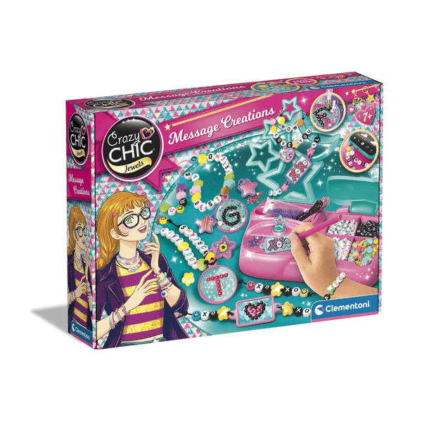 Clementoni - crazy chic - message creations - kit braccialetti - CLEMENTONI, CRAZY CHIC