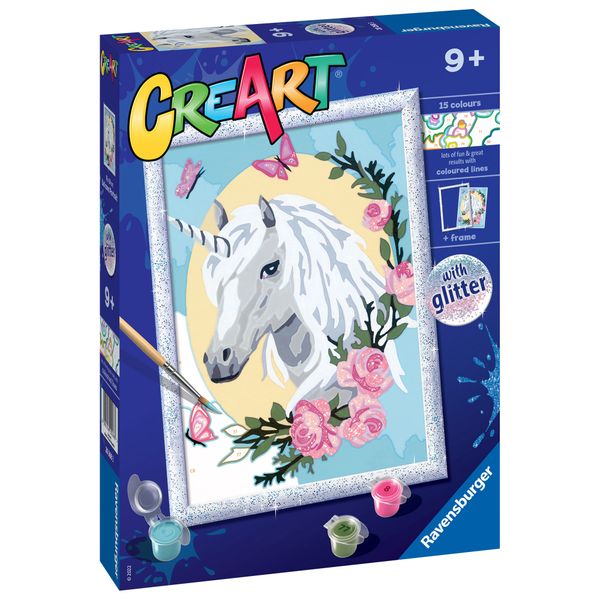 RAVENSBURGER CREART PER BAMBINI, KIT PER DIPINGERE CON I NUMERI, 11+, SERIE D, TIGRE - Toys Center
