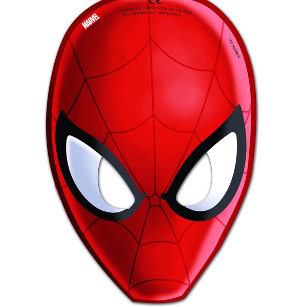 Mascherine di carta di spiderman web warriors  confezione da 6 - Spiderman