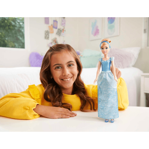 Disney princess - cenerentola bambola snodata, con capi e accessori scintillanti ispirati al film disney, giocattolo per bambini, 3+ anni, hlw06 - DISNEY PRINCESS, Disney