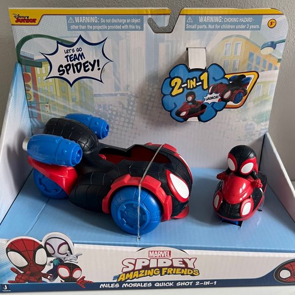Veicolo spidey miles morales 2 in 1 da 15cm con personaggio miles morals incluso - SPIDEY, MARVEL